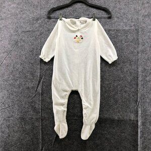 NWT Tutto Piccolo Baby Girls 2T 24M Footed Pajama Ivory Plush Collared Floral